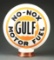 Gulf No Nox Motor Fuel One Piece Cast Globe W/ Screw Base.