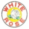 White Rose Gasoline Porcelain Sign W/ Rose Graphic.