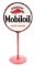 Outstanding Mobiloil Gargoyle Porcelain Lollipop Sign.