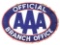 AAA Auto Club Official Branch Office Porcelain Oval Sign.