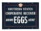 Southern States Egg Receiver Tin Sign.