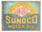 Sunoco Sun Oils Motor Oil Tin Flange Sign.