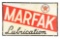 Texaco Marfak Lubrication Tin Sign W/ Texaco Star Graphic.