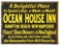 Ocean House Inn Tin Flange Sign.