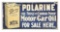 Polarine Motor Car Oil Tin Flange Sign W/ Can Graphic.