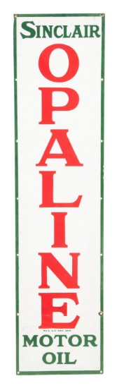 Sinclair Opaline Motor Oil Vertical Porcelain Sign.
