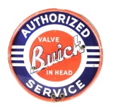 Buick Valve In Head Authorized Service Porcelain Neon Sign On Metal Can.