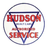 Hudson Built Cars Authorized Service Porcelain Sign.