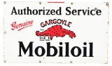 Mobiloil Gargoyle Authorized Service Porcelain Sign.