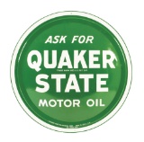 Quaker State Motor Oil Tin Bubble Sign.