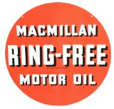 Macmillan Ring Free Motor Oil Tin Curb Sign.