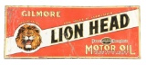 Gilmore Lion Head Motor Oil Embossed Tin Sign.