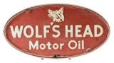 Wolfs Head Motor Oil Etched Glass Neon Service Station Display.