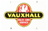 Vauxhall Motor Cars Sales & Service Porcelain Sign.