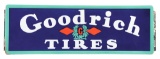 Goodrich Tires Porcelain Service Station Sign W/ Self Framed Edge.