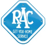 RAC Royal Automobile Club Service Porcelain Sign.