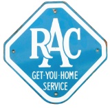 RAC Royal Automobile Club Service Porcelain Sign.