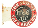 The Sign Of Safe Service Tin Flange Service Station Sign.