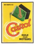 Castrol Motor Oil Framed Card Stock Poster W/ Pouring Can Graphic.