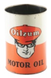 Oilzum Motor Oil 5 Quart Can W/ Oswald Graphic.