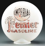 Imperial Premium Gasoline One Piece Etched Globe.