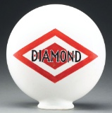 DX Diamond Gasoline One Piece Etched Globe.