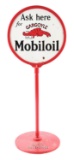 Ask Here For Gargoyle Mobiloil Porcelain Lollipop Sign.