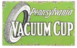 Rare Pennsylvania Vacuum Cup Tires Porcelain Sign.