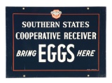 Southern States Egg Receiver Tin Sign.