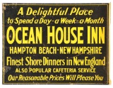 Ocean House Inn Tin Flange Sign.