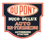 Dupont Auto Re-Finishing Tin Service Station Sign.
