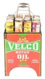 Ask For Velco Motor Oil Porcelain Oil Bottle Service Station Display Rack W/ Two Bottle Carriers & S