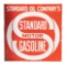 Large Standard Oil Company Motor Gasoline Porcelain Flange Sign.