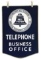 Southwestern Bell Telephone Business Office Porcelain Sign W/ Original Ring.
