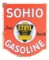 Sohio Anti Knock Ethyl Gasoline Porcelain Curb Sign.