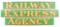 Railway Express Agency Three Piece Porcelain Strip Sign.