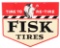 Outstanding Fisk Tires Time To Re-Tire Tin Sign W/ Fisk Boy Graphic.