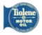 New Old Stock Tiolene Motor Oil Tin Flange Sign.