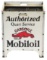 Mobiloil Gargoyle Authorized Quart Service Porcelain Bottle Rack W/ Sixteen Glass Oil Bottles.
