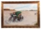 Fantastic Action Painting of Early Motorcycle Race.