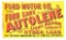 Autolene Motor Oil & Peerless Gasoline Porcelain Flange Sign.