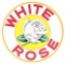 Rare & Outstanding White Rose Gasoline Single Sided Porcelain Sign.