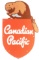Canadian Pacific Railway Die Cut Porcelain Sign W/ Beaver Graphic.