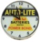 Auto Lite Batteries Lackner Glass Face Advertising Clock.