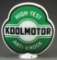 Koolmotor High Test Anti Knock Gasoline Complete Globe On Original Milk Glass Body.