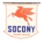 Socony Gasoline Porcelain Shield Sign W/ Pegasus Graphic.