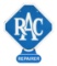 RAC Royal Automobile Club Two Piece Porcelain Sign.