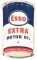 Esso Extra Motor Oil Tin Quart Can Shaped Sign.