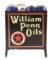 Rare William Penn Motor Oils Tin Oil Bottle Rack W/ Six One Quart Oil Cans.