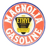 Magnolia Ethyl Gasoline Porcelain Curb Sign.